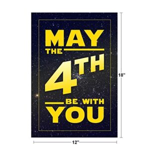 May The Fourth Be with You Movie Cool Wall Decor Art Print Poster 12x18