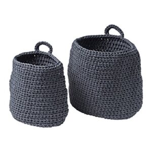 nordrana basket, set of 2, gray