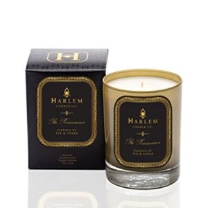 Harlem Candle Company Renaissance Luxury Scented Candle in Gold 12 oz Glass Jar, Single Wick, Handpoured Soy Wax, Gift Box, Scents of Yuzu, Cardamom, Tonka Bean, Heliotrope and Orchid Blossoms