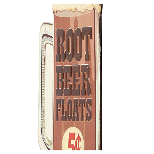 Open Road Brands 40171 Embossed Tin Sign, Root Beer Float Die Cut