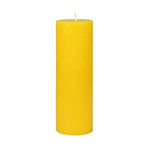 zest candle pillar candle, 3 by 9-inch, yellow