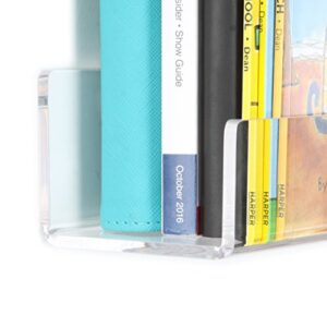 NIUBEE Acrylic 2 Packs Invisible Floating Bookshelves 24 inches,Kids Clear Wall Bookshelves Display Book Shelf,50% Thicker with Free Screwdriver