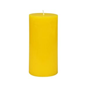 zest candle pillar candle, 3 by 6-inch, yellow