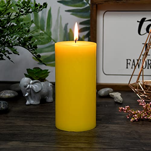 Zest Candle Pillar Candle, 3 by 6-Inch, Yellow