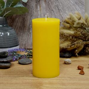 Zest Candle Pillar Candle, 3 by 6-Inch, Yellow