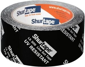 shurtape ls 300 hvac line set tape, 55m length x 48mm width, black (pack of 1)