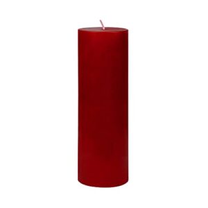 Zest Candle 3" by 9" Red Pillar Candle, 3" Diameter x 9" H