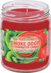 smoke odor exterminator 13oz jar candle, kiwi twisted strawberry