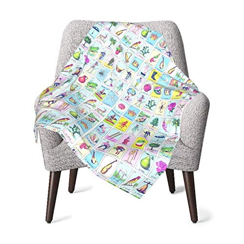 Loteria Blanket Super Soft Light Weight Cozy Warm Fluffy Plush Throw Blanket for Bed Couch Living Room 40x50 inch