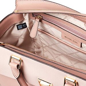 Michael Kors Sylvia Tri-Color Satchel Bag, Soft Pink/Light Cream/Fawn