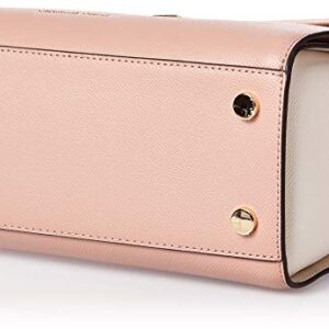 Michael Kors Sylvia Tri-Color Satchel Bag, Soft Pink/Light Cream/Fawn