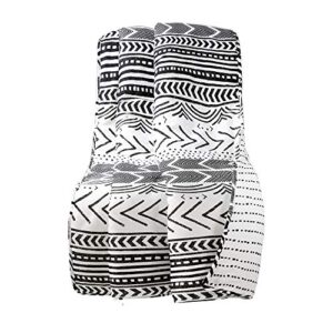 Lush Decor, Black & White Hygge Geo Throw, 60" x 50"