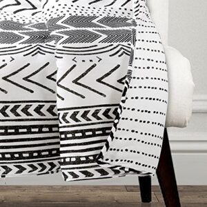 Lush Decor, Black & White Hygge Geo Throw, 60" x 50"