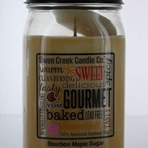 Swan Creek 100% American Soybean 24 Oz. Jar Candle - Bourbon Maple Sugar