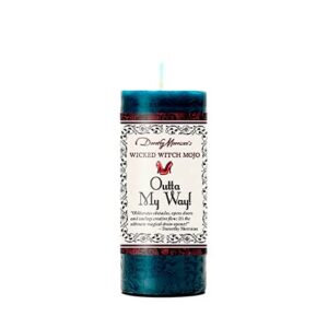 wicked witch mojo outta my way candle by dorothy morrison