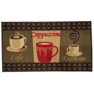 Kitchen Rugs and Mats - Non Skid, Rubber Back - Coffee Themed - Doormat