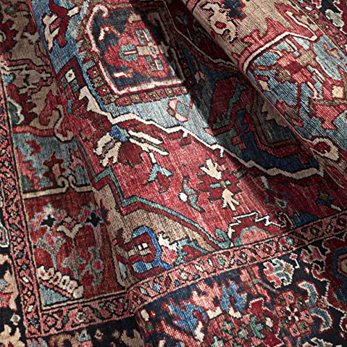 Artistic Weavers Reeta Printed Medallion Area Rug,7'6" x 9'6",Bright Red/Wheat