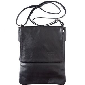 LaGaksta Ashley II Italian Soft Leather Shoulder Crossbody Bag -Black,Small