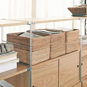 Muji 47381290 Overlapping Rattan Rectangular Basket, Small (V): Approx. Width 14.2 x Depth 10.2 x Height 4.7 inches (36 x 26 x 12 cm)