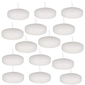 xyut unscented 3″ floating disc candles -white, set of 36