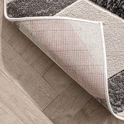 Well Woven Good Vibes Millie Blush Pink Modern Zigzag Stripes 5'3" x 7'3" 3D Texture Area Rug