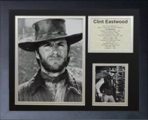 clint eastwood- western television and acting icon collectible | framed photo collage wall art decor – 12″x15″ | legends never die