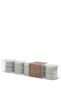eco candle co. tea light candles, chamomile sage, 10-pack – scents of sage & chamomile – recyclable, 100% soy wax, no lead, hand poured, phthalate free, made from midwest grown soybeans.6 oz. each