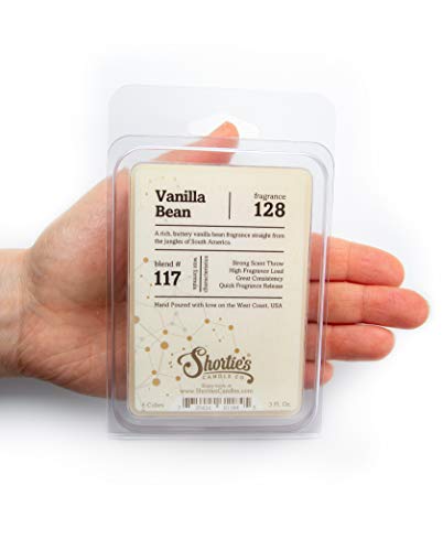 Shortie's Candle Company Vanilla Bean Wax Melts Bulk Pack - Formula 117-4 Highly Scented Bars - Made with Natural Oils - Bakery & Food Air Freshener Cubes Collection