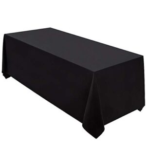 surmente tablecloth 90 x 132-inch rectangular polyester table cloth for weddings, banquets, or restaurants (black) ……