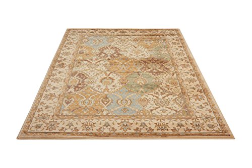 Nourison Modesto Traditional Beige 5'3" x 7'3" Area Rug, Easy Cleaning, Non Shedding, Bed Room, Living Room, Dining Room, Kitchen (5x7)