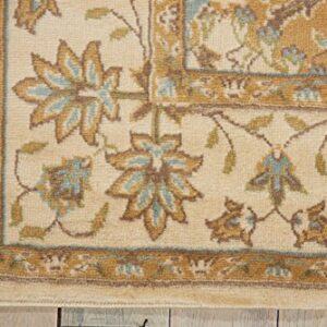 Nourison Modesto Traditional Beige 5'3" x 7'3" Area Rug, Easy Cleaning, Non Shedding, Bed Room, Living Room, Dining Room, Kitchen (5x7)