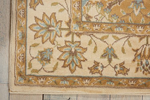 Nourison Modesto Traditional Beige 5'3" x 7'3" Area Rug, Easy Cleaning, Non Shedding, Bed Room, Living Room, Dining Room, Kitchen (5x7)