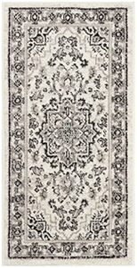 safavieh skyler collection 2′ x 4′ grey/ivory sky126k boho chic distressed medallion non-shedding living room bedroom accent rug