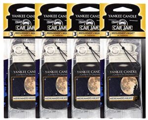 yankee candle car jar midsummer nights air fresheners (4 packs)