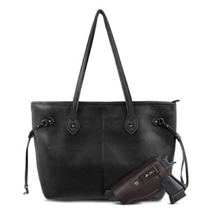 montana west genuine leather purses for women large purse and handbags tote bag with holster mwl-g002bk