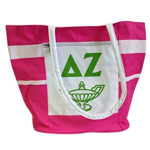 delta zeta canvas tote bag