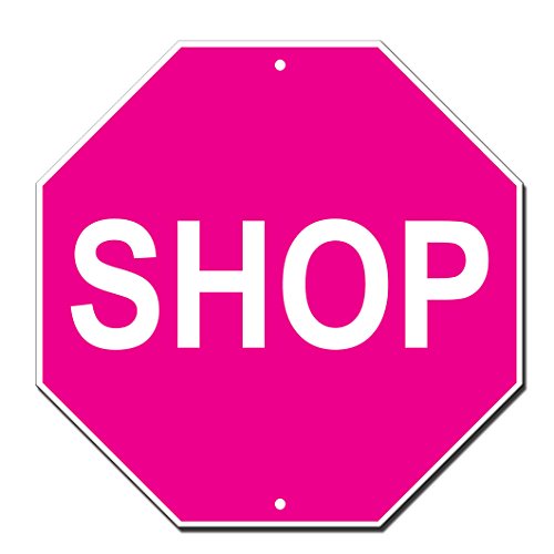 Fastasticdeals Shop Pink Novelty Funny Metal Sign Octagon