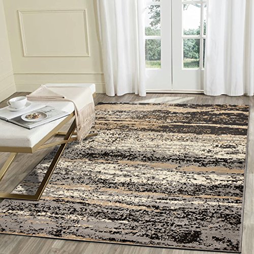 LR Home Infinity Area Rug, 5'2" x 7'2", Gray/Black