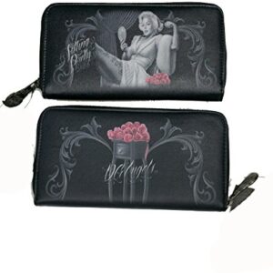 Marilyn Monroe Sitting Pretty Zip Wallet By David Gonzales Art DGA