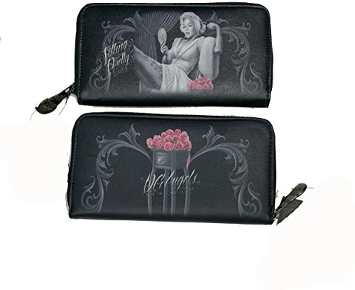 Marilyn Monroe Sitting Pretty Zip Wallet By David Gonzales Art DGA