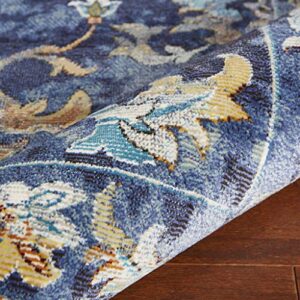 LR Home Gala Collection Area Rug, 4' x 6', Indigo Multi