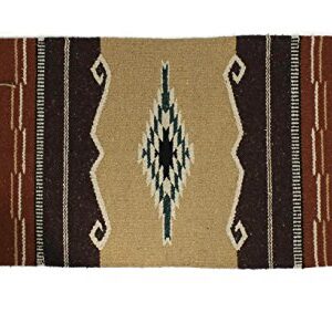 Onyx Arrow Southwest Décor Area Rug, 20 x 40 Inches, Pueblo Pattern Tan/Brown