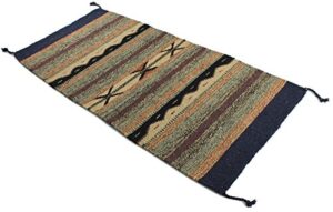 onyx arrow southwest décor area rug, 20 x 40 inches, pueblo pattern tan/multi stripes