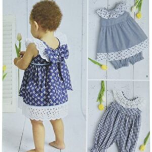 Simplicity US8614AS Baby Dress, Underwear, and Romper Sewing Patterns, Sizes XXS-L