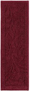 mohawk home foliage accent rug, 4 pc set 0’9″ x 2’5″, cabernet
