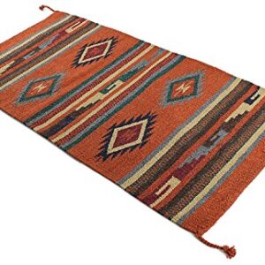 Onyx Arrow Southwest Décor Area Rug, 20 x 40 Inches, Diamond Dust Rust