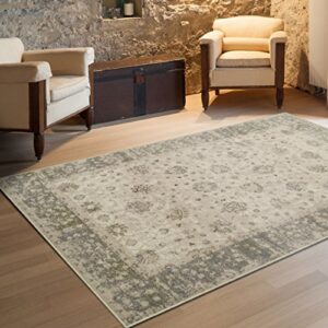 superior conventry collection area rug, 8mm pile height with jute backing, vintage distressed oriental rug design, fashionable and affordable woven rugs – 8′ x 10′ rug