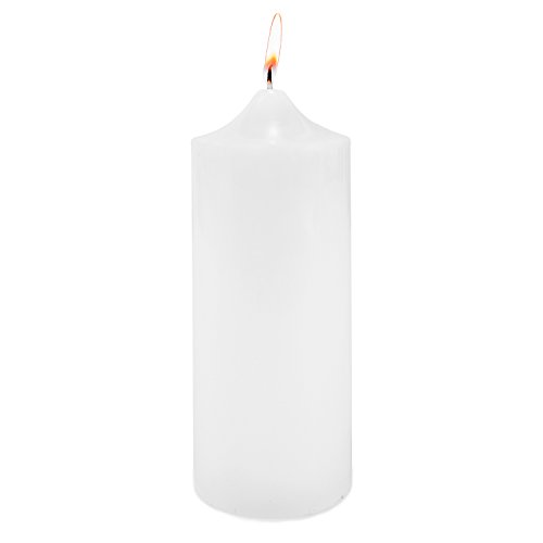 Super Z Outlet 3" x 9" Unscented White Pillar Candle for Weddings, Home Decoration, Spa, Relaxation, Smokeless Cotton Wick. (1 Candle)