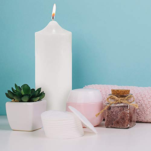 Super Z Outlet 3" x 9" Unscented White Pillar Candle for Weddings, Home Decoration, Spa, Relaxation, Smokeless Cotton Wick. (1 Candle)