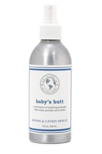 eco candle co. room & linen spray, baby’s butt, 8 oz. – scents of lavender, baby powder, & vanilla – recycled aluminum bottle, no propellents, pump top, all natural ingredients